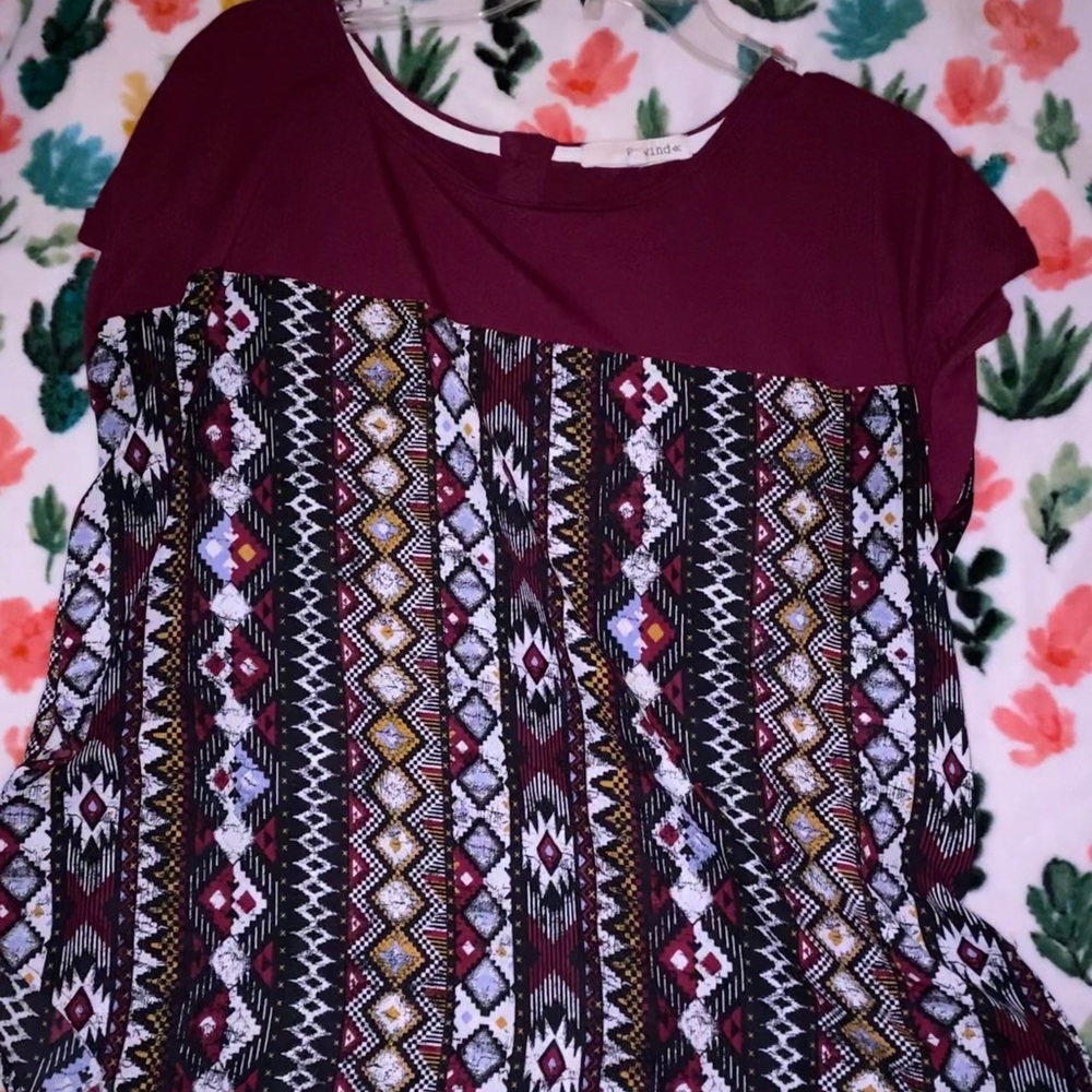 Plum purple design blouse